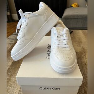 Calvin Klein Rhean White Platform Sneakers 8.5M